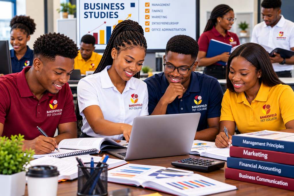 Business students collaborating