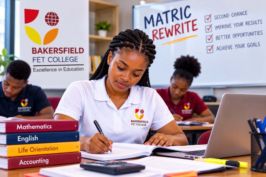 Student writing and studying